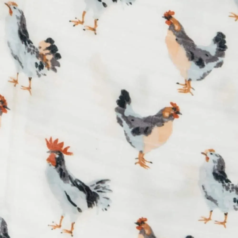 Chicken Mini Lovey Muslin Blanket