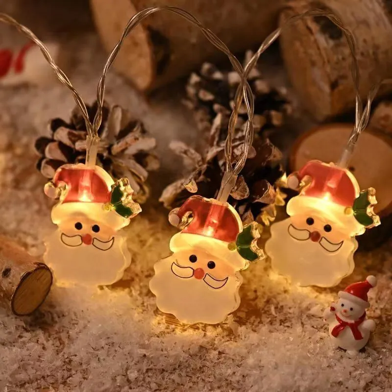 Christmas LED String Light, LED Xmas Tree Snowman Santa Claus String Light