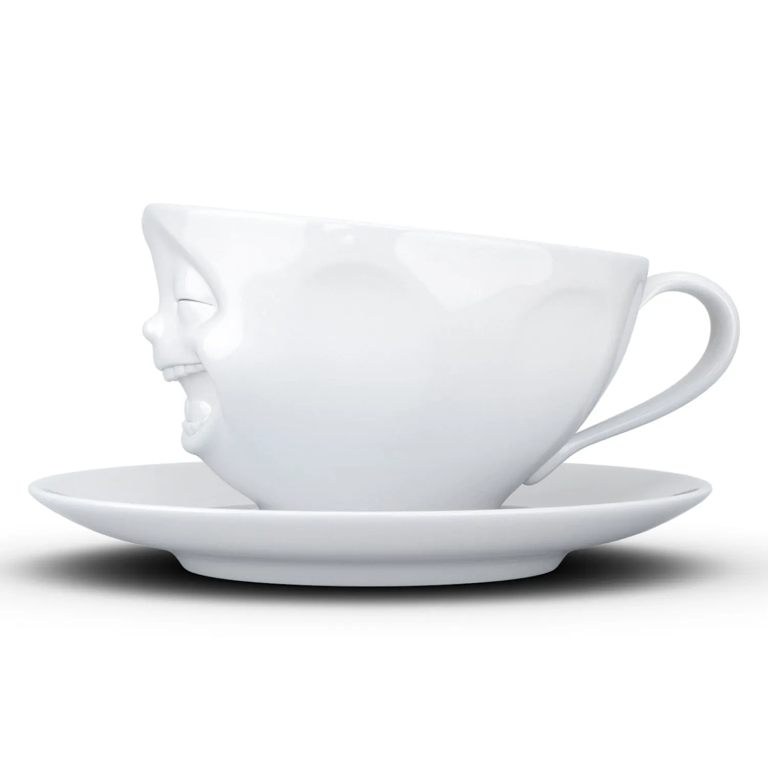 Coffee Cup with Saucer, Laughing Face