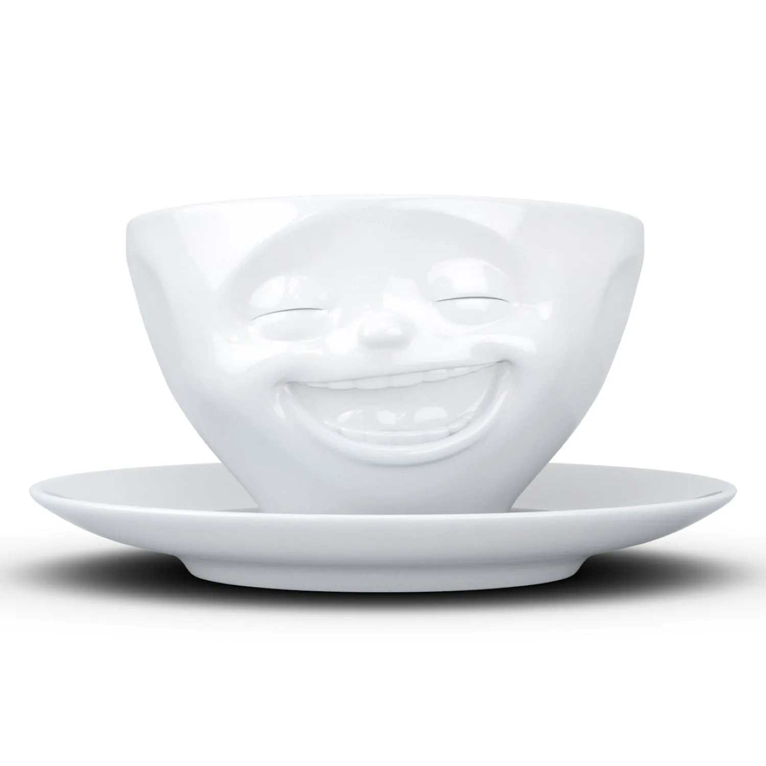 Coffee Cup with Saucer, Laughing Face