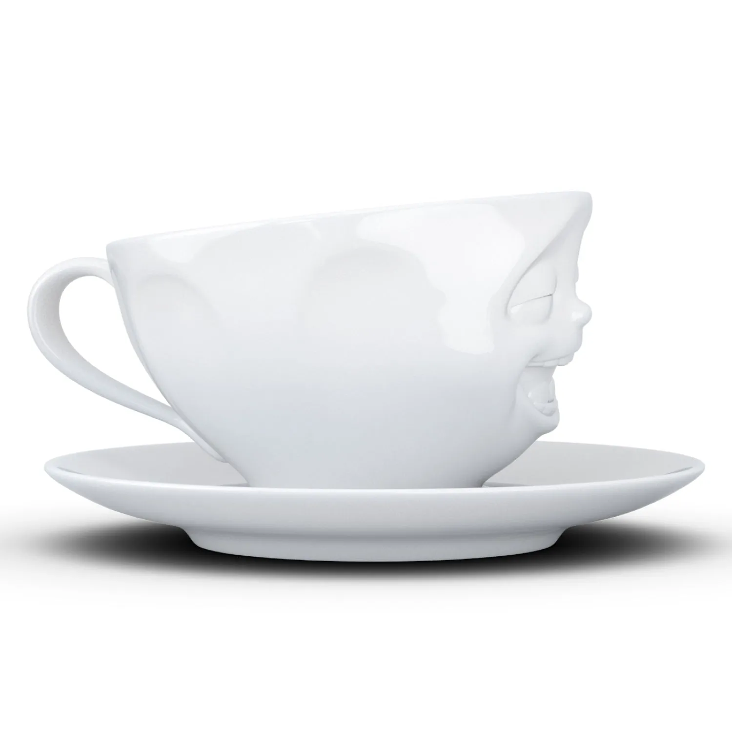 Coffee Cup with Saucer, Laughing Face