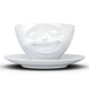 Coffee Cup with Saucer, Laughing Face