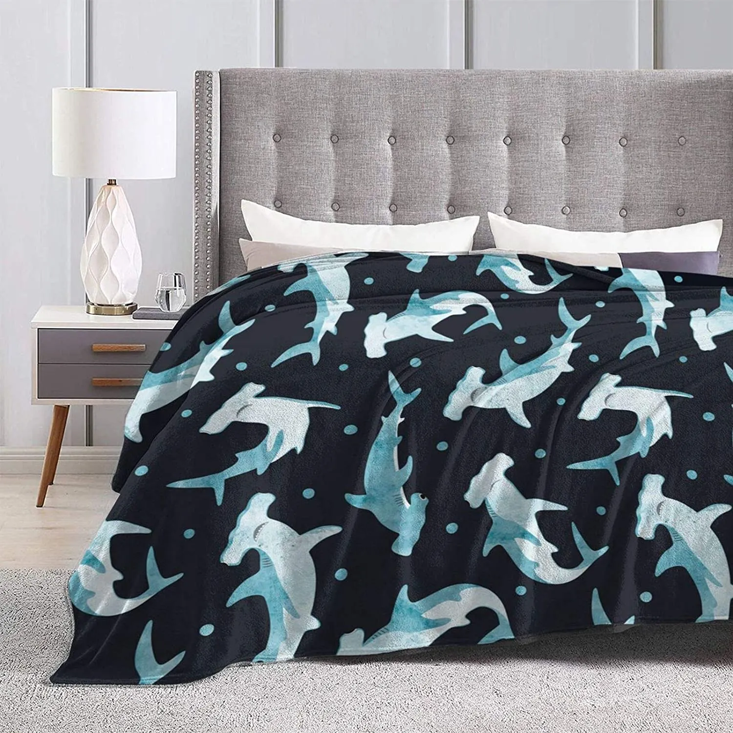 Comfy Sofa Blanket : Hammerhead Shark Print