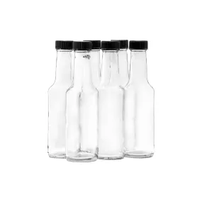 Consol 250ml Glass Worcester Sauce Bottle 250ml with Black Lid 6pack 27436