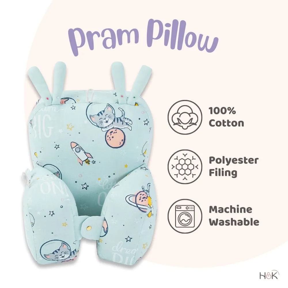 Cotton Pram Pillow cum Baby Seat , Spacewalk