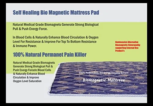 Cotton Single Bed Bio Magnetic Mattress Protectors (3x6 feet) Blue