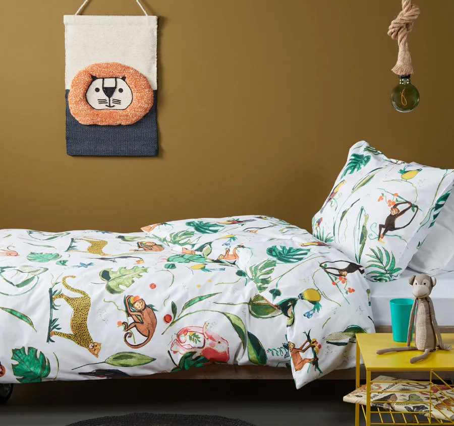 Crazy Jungle Quilt Cover Set Multi