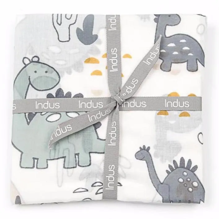 Dino Dinosaur Muslin Cotton Swaddle Wrap