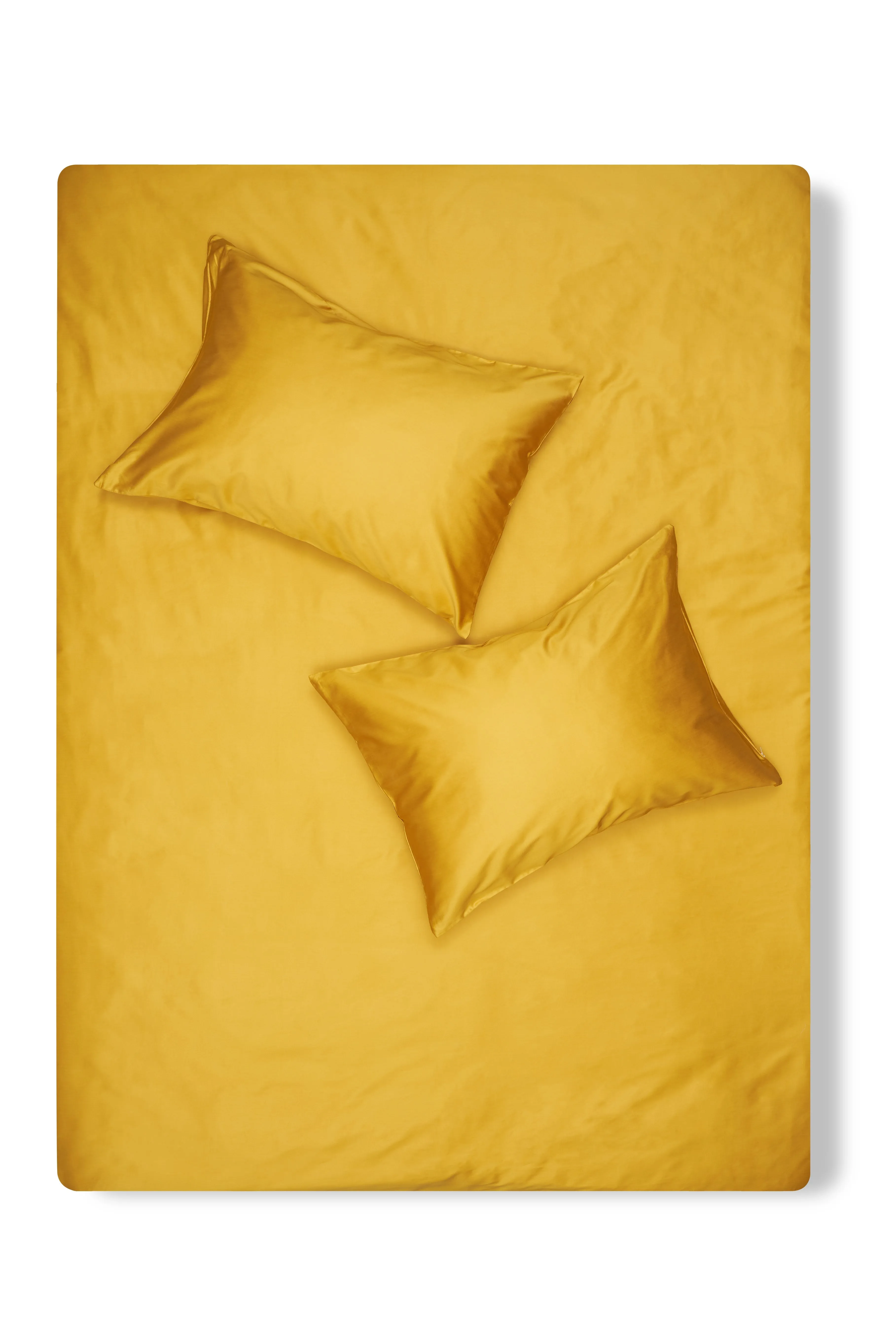 Egyptian Cotton Sateen Bedding in Mustard Color