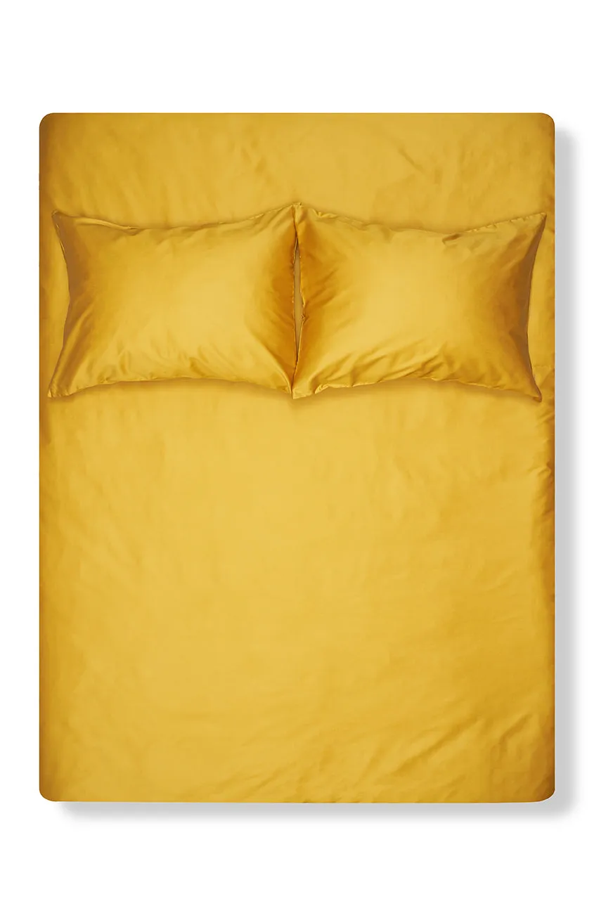 Egyptian Cotton Sateen Bedding in Mustard Color