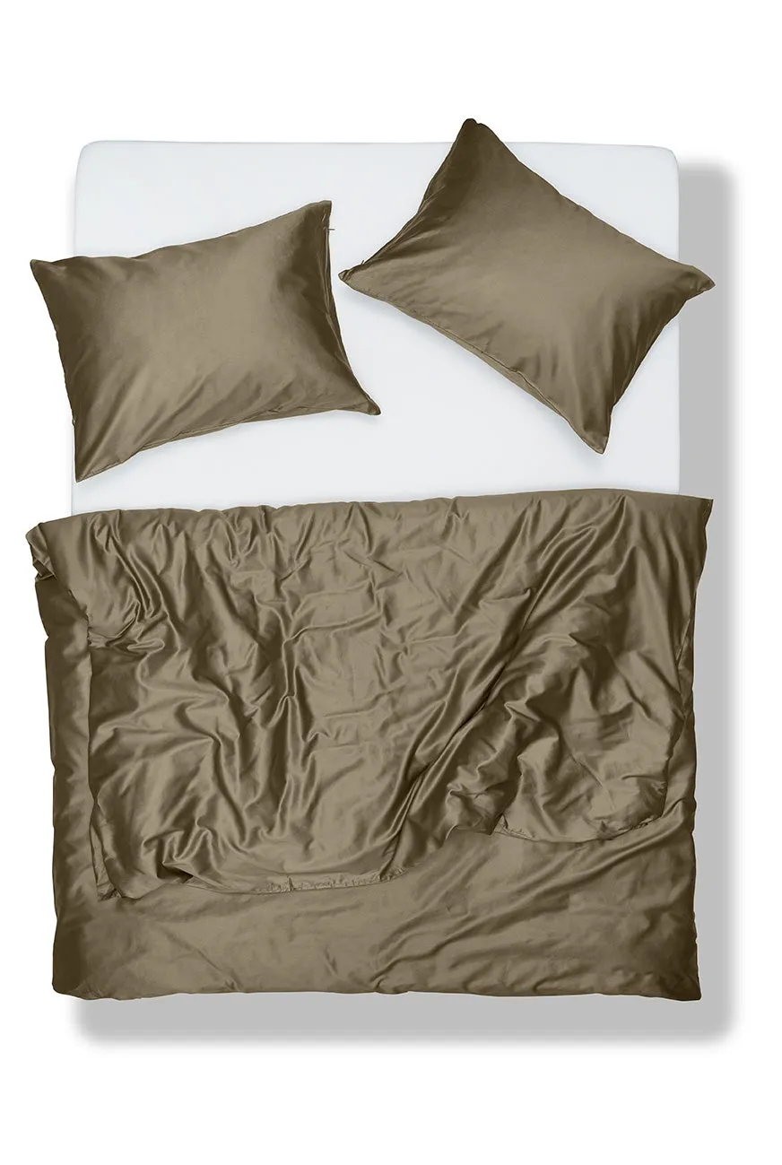 Egyptian Cotton Sateen Bedding in Olive Color