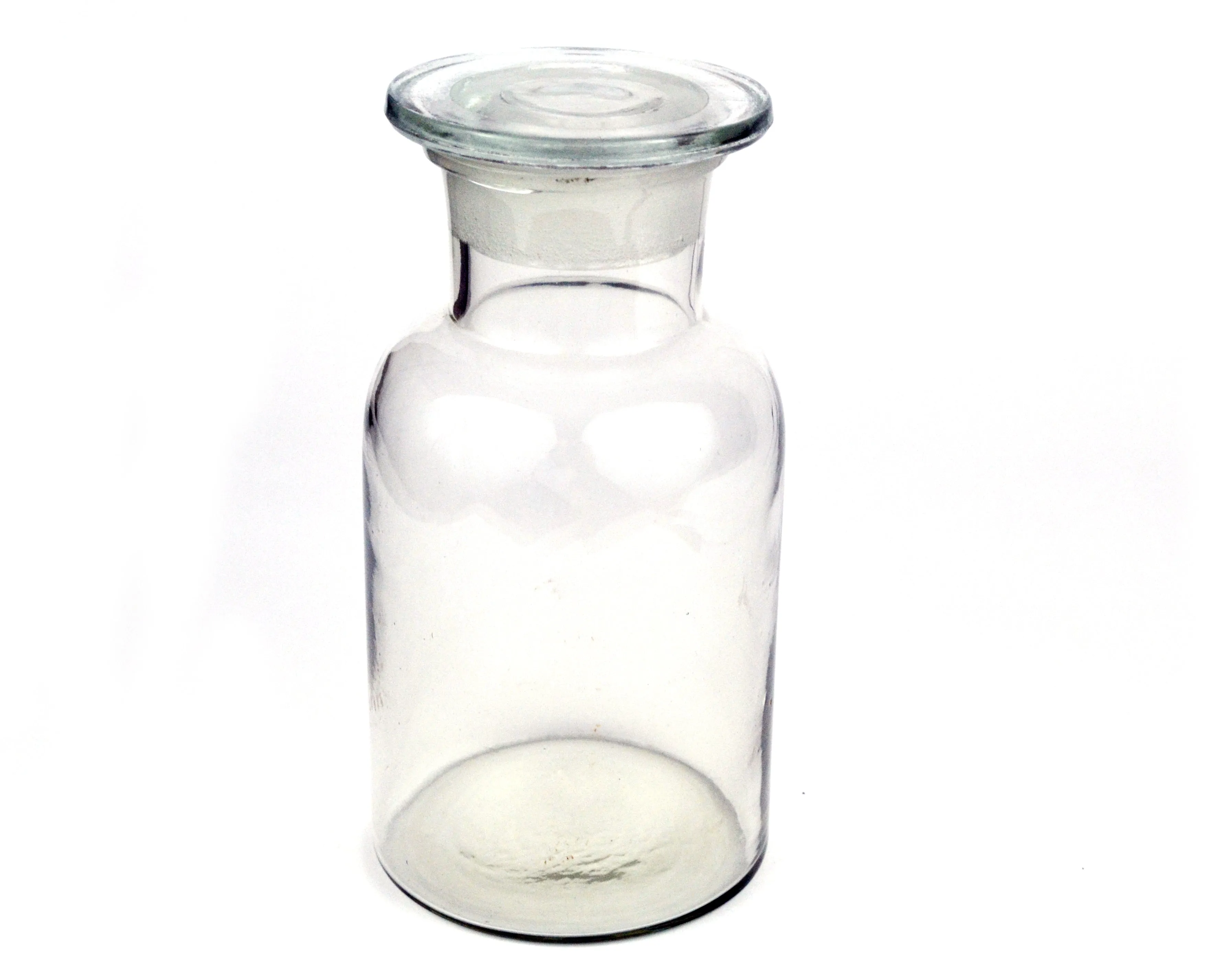 Eisco Labs Reagent Bottle, Soda Glass, Wide Neck with Stopper, 500 mL