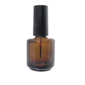 Empty Glass Polish Bottle 0.5oz - Amber