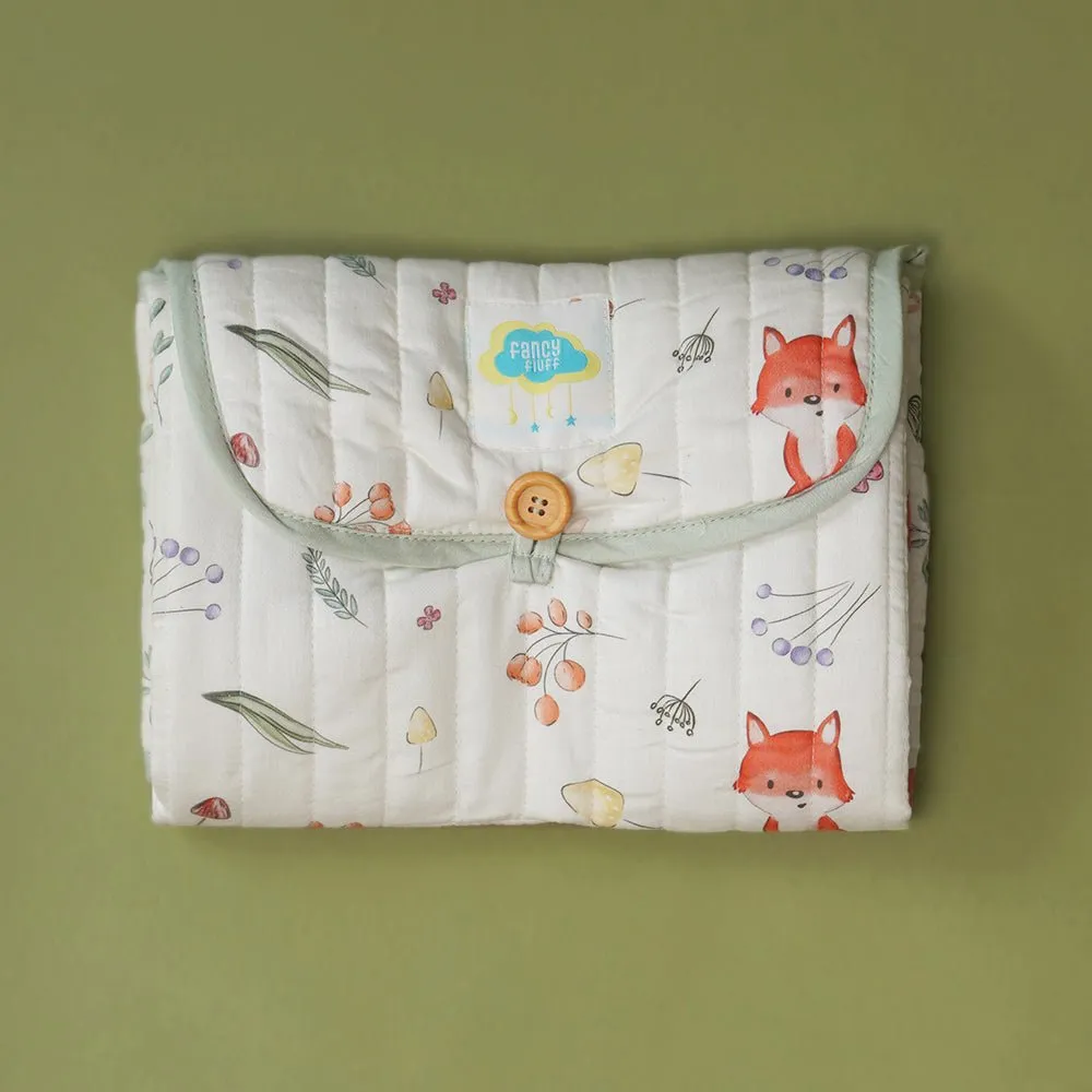 Fancy Fluff Organic Cotton On-The-Go Changing Mat- Woodland