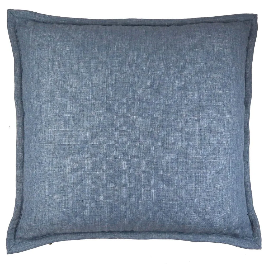 Faux Linen Stonewash Blue Coverlet Set by Ann Gish