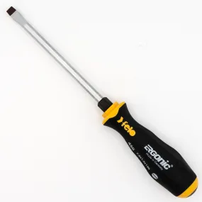 Felo 64523 Slotted 9/32" x 5" Ergonic Chiseldriver with Hammer Cap Flat Blade Screwdriver