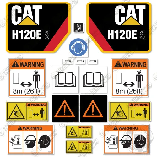 Fits Caterpillar H120ES Decal Kit Hammer