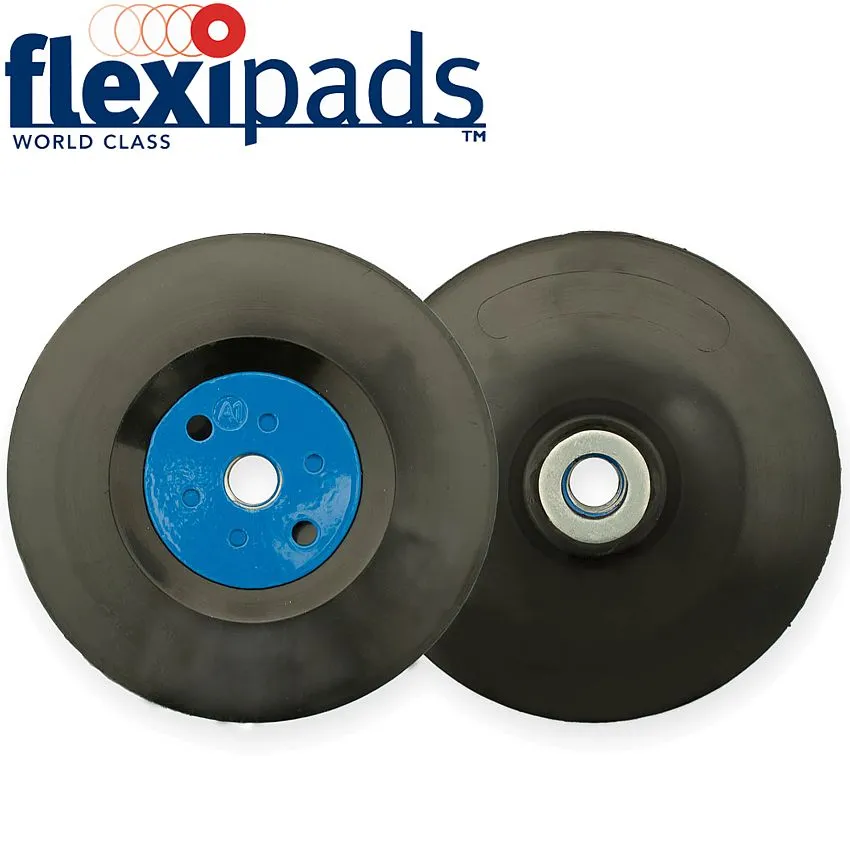 FLEXIPADS GRINDER PAD & NUT 125MM M14X2MM BLACK FLEX 20212