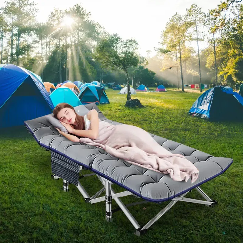 Folding Camping Cot with 3.3" Mattress – Heavy Duty, Portable, and Comfortable with Carry Bag for Home, Office, or Outdoor Use