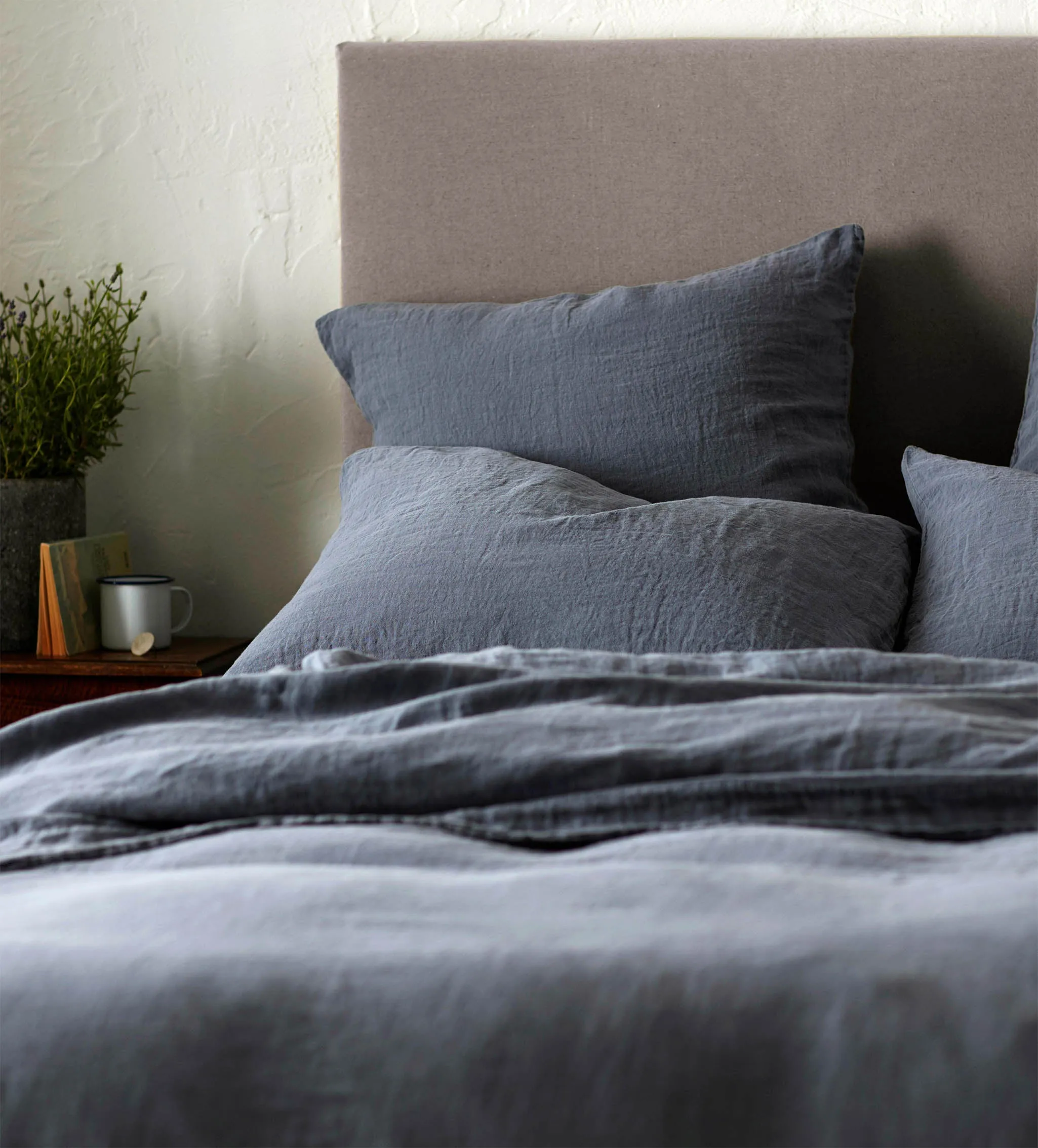 French Blue 100% Linen Bed Linen