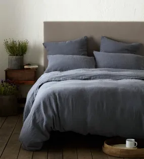 French Blue 100% Linen Bed Linen