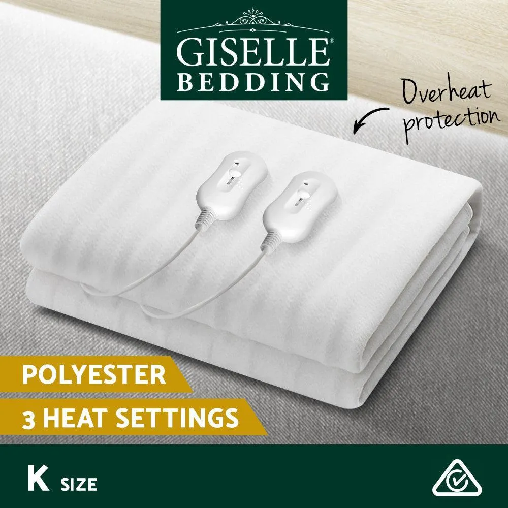 Giselle Bedding King Size Electric Blanket Polyester