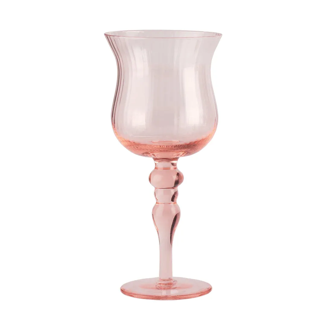 Glass Stemmed Wine Jolie Blush