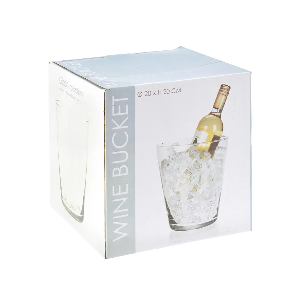 Glass Wine Cooler Ice Bucket - 20cm