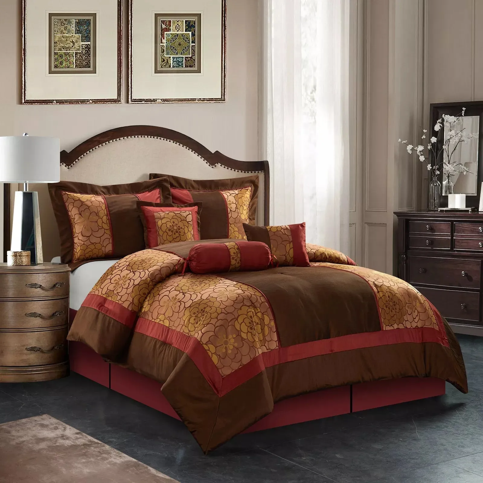 Grand Avenue Sibyl 7-Piece Bedding Comforter Set, Queen