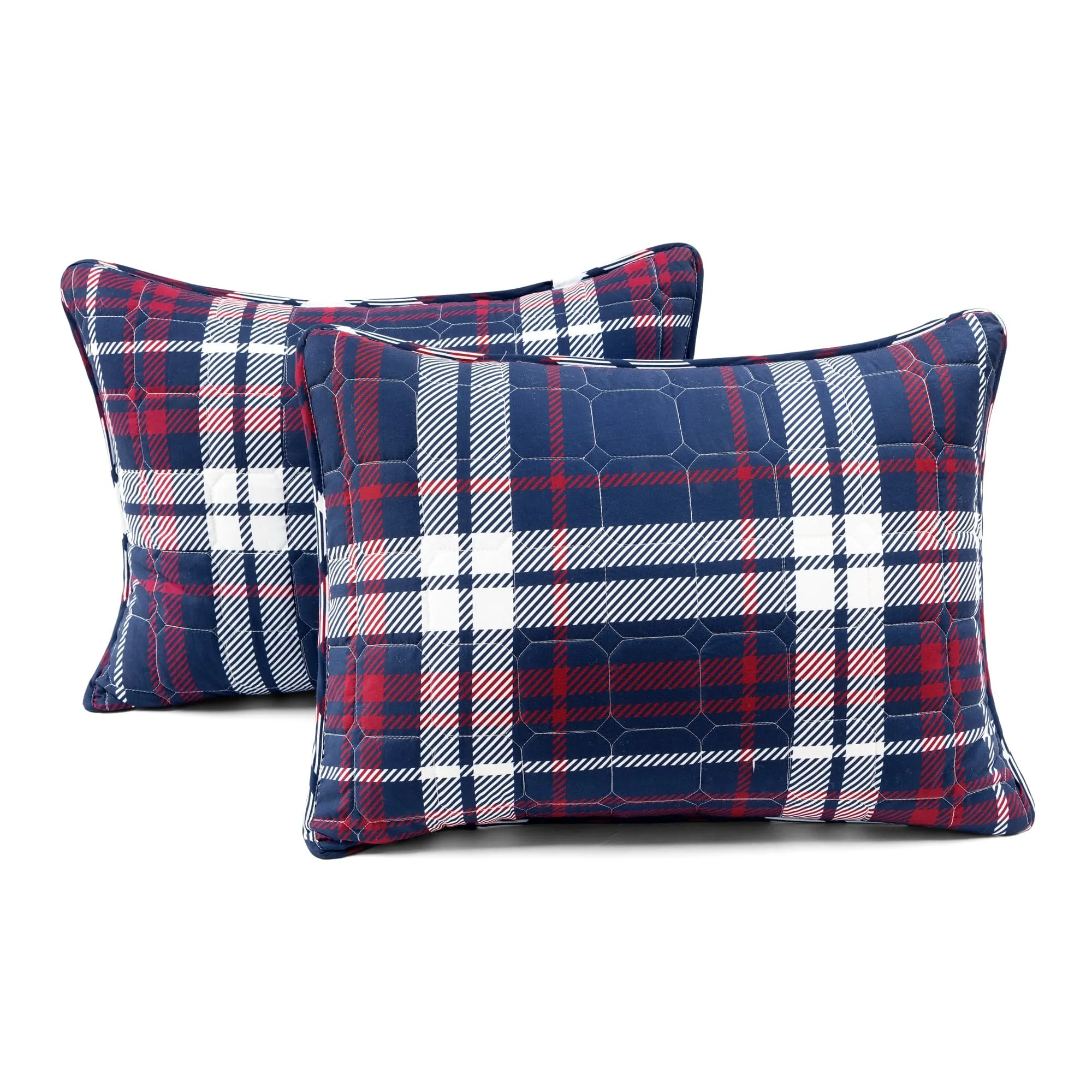 Grayson Farmhouse Plaid Reversible Quilt Set