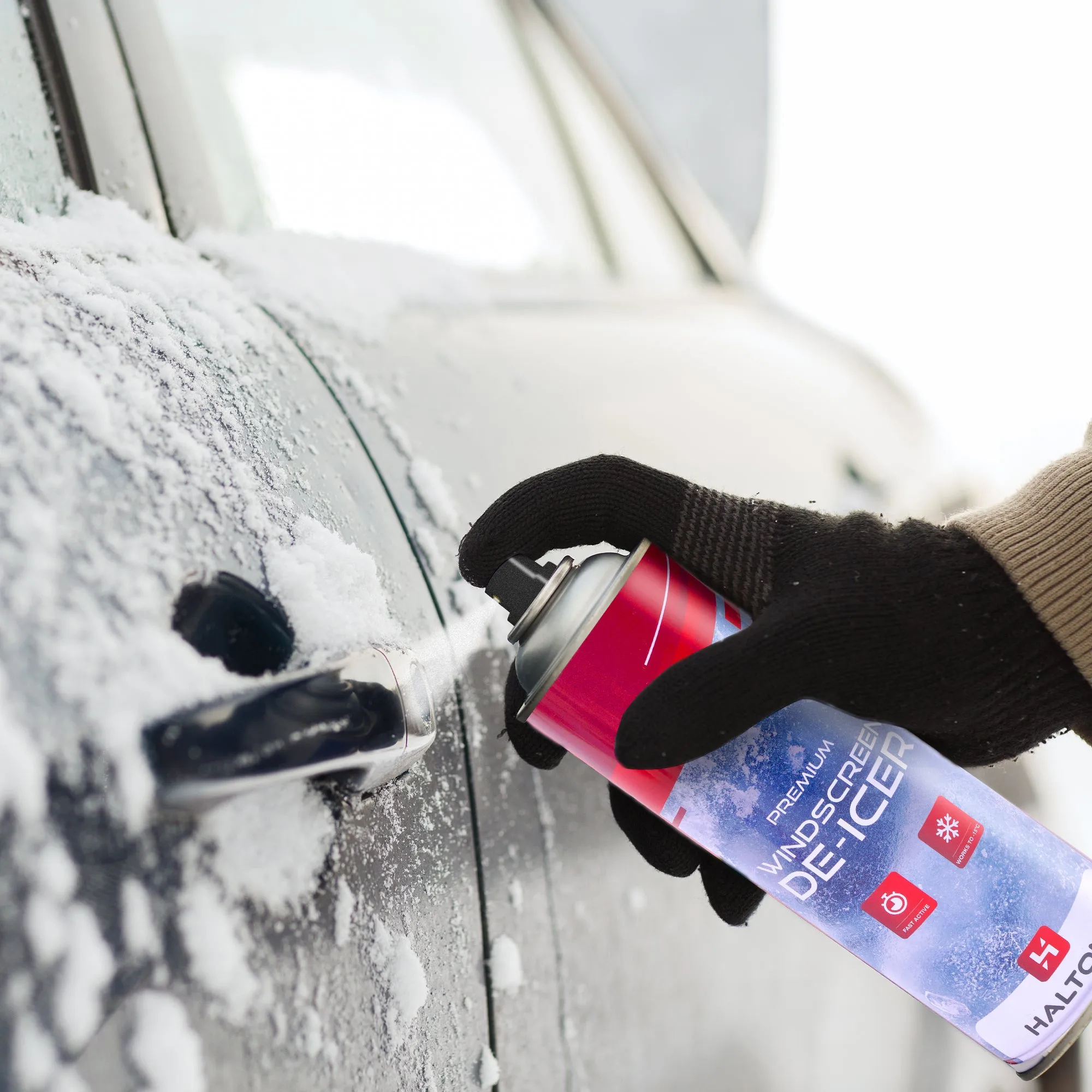 Haltons 3 Pack of De-icer Spray 450ml For Vehicle Windscreens - Quick & Fast Acting Ice & Frost Melting For Windows or Mirrors - Operates at -15°c, Prevents Re-Freezing & Leaves No Damage or Marks