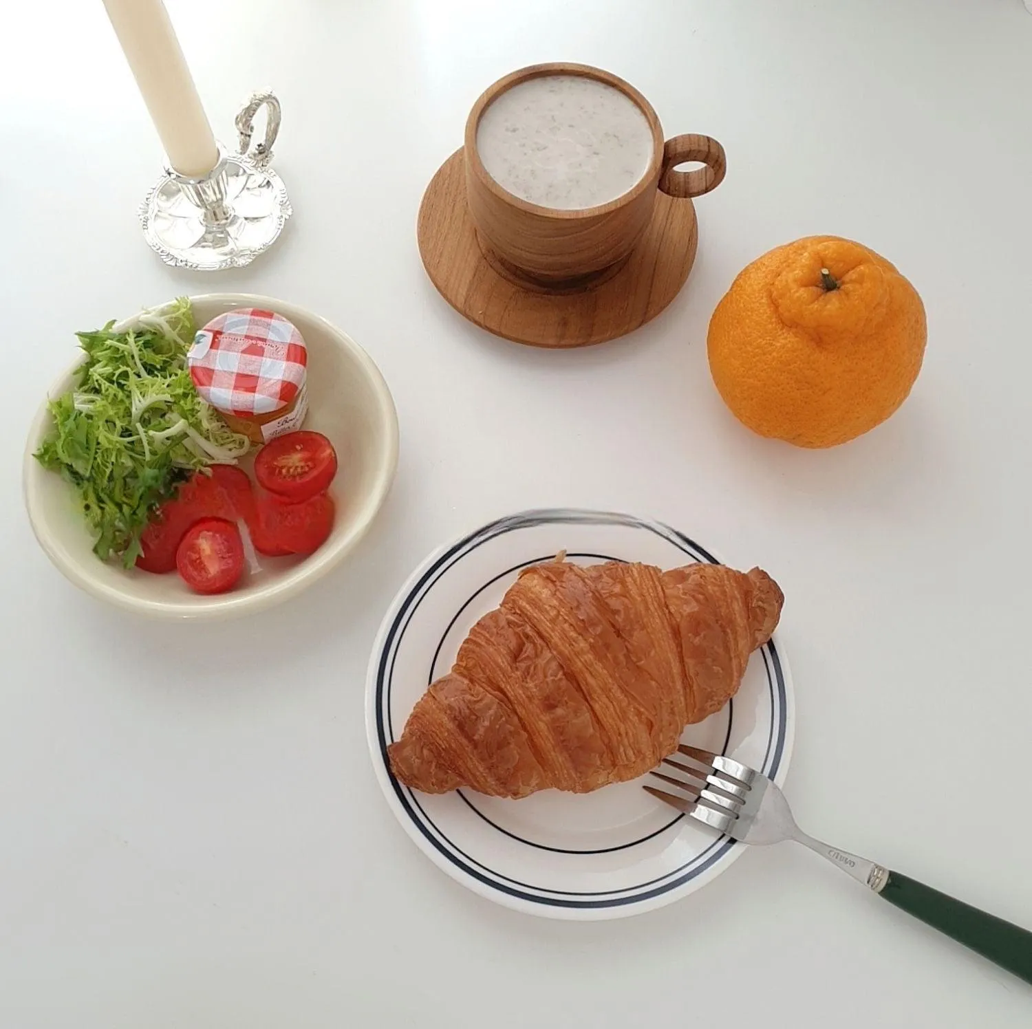 Handmade Teak Flat White Cup