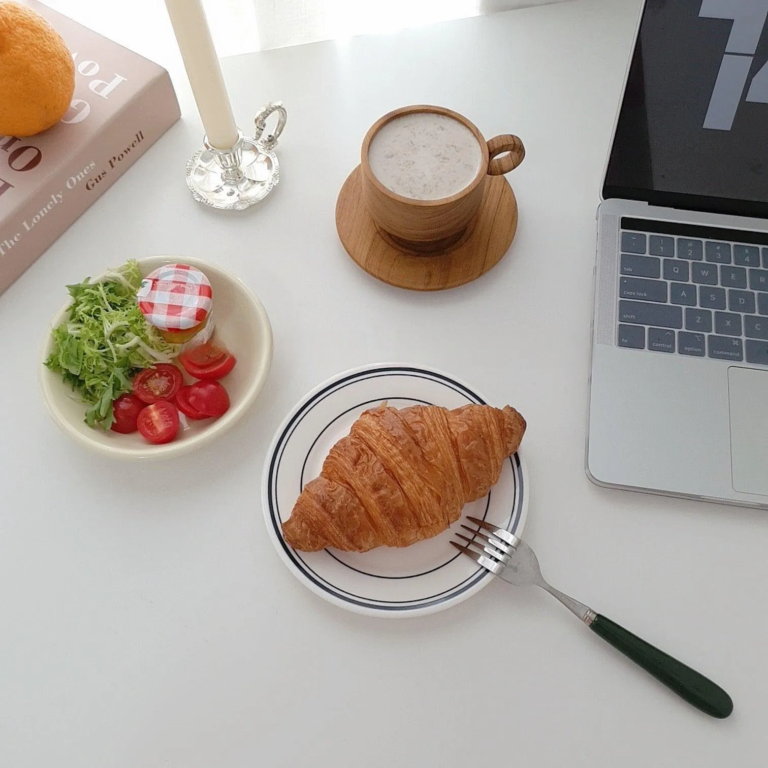 Handmade Teak Flat White Cup