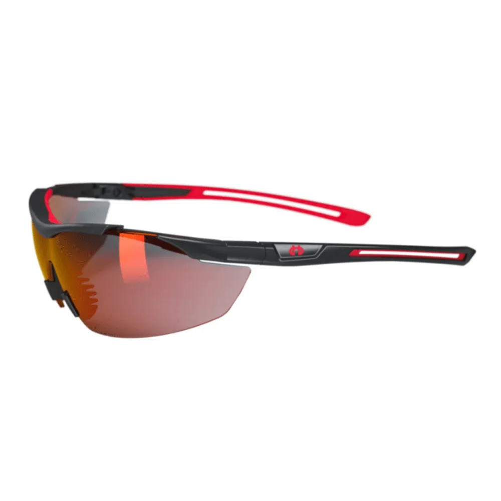 Hellberg 23333 Argon Red Anti-Fog/Scratch Safety Glasses