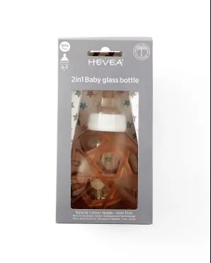 Hevea 2in1 Baby Glass Bottle with Star Ball