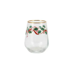 Holly Stemless Wine Glasses