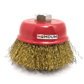 Homdum Non Twisted Cup Brush for Removing Rust, Paint as Well as for Polishing