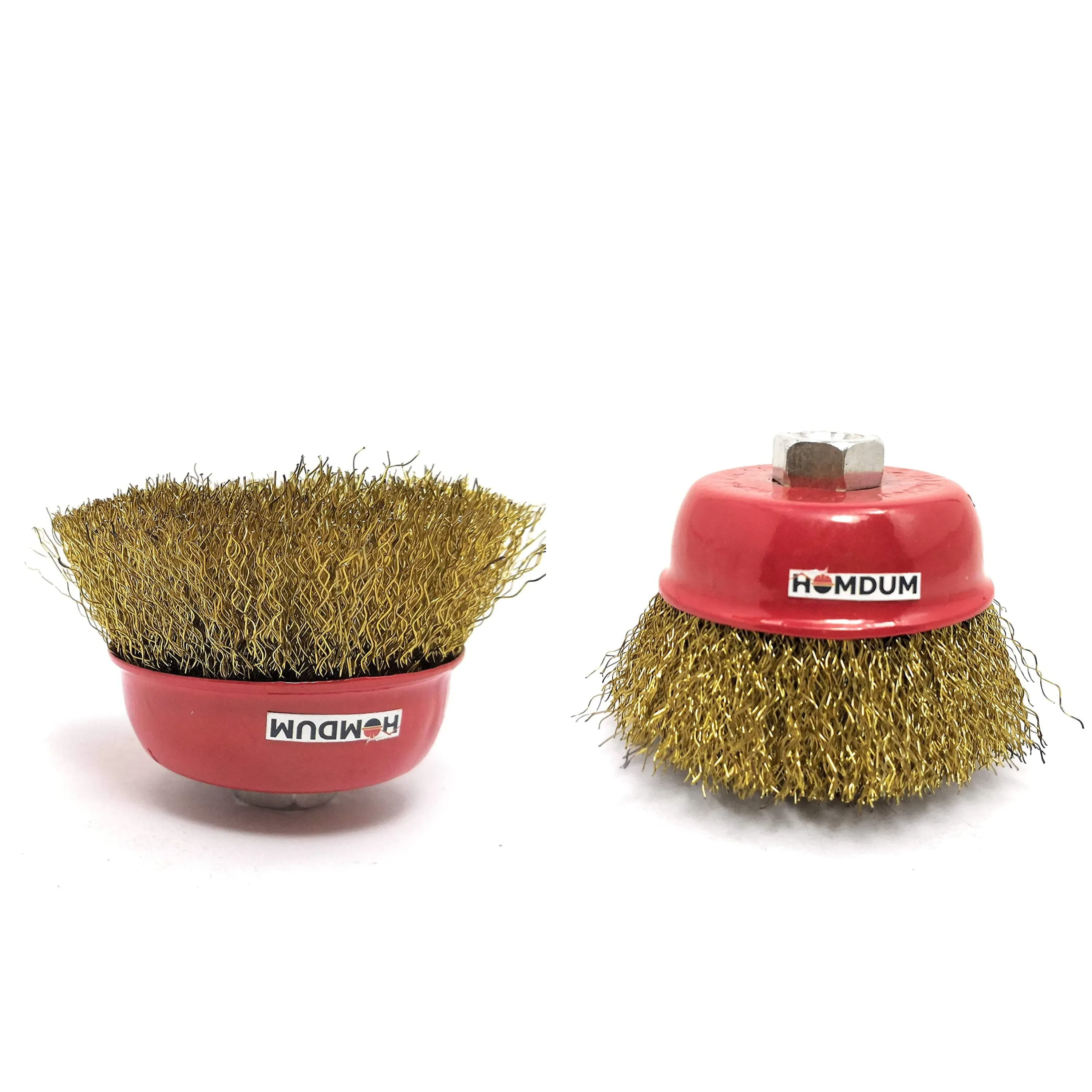 Homdum Non Twisted Cup Brush for Removing Rust, Paint as Well as for Polishing