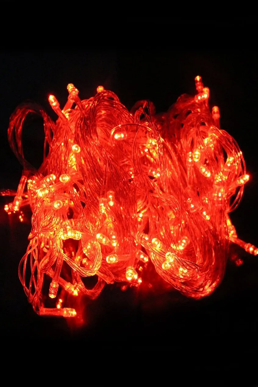 Indoor/Outdoor 100 LED String Lights with Flexible Clear Wire