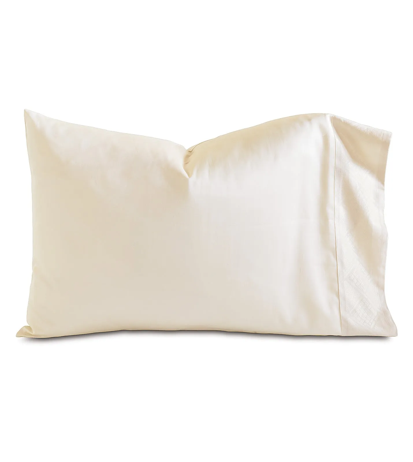 Isola Jacquard Border Pillowcase in Ecru