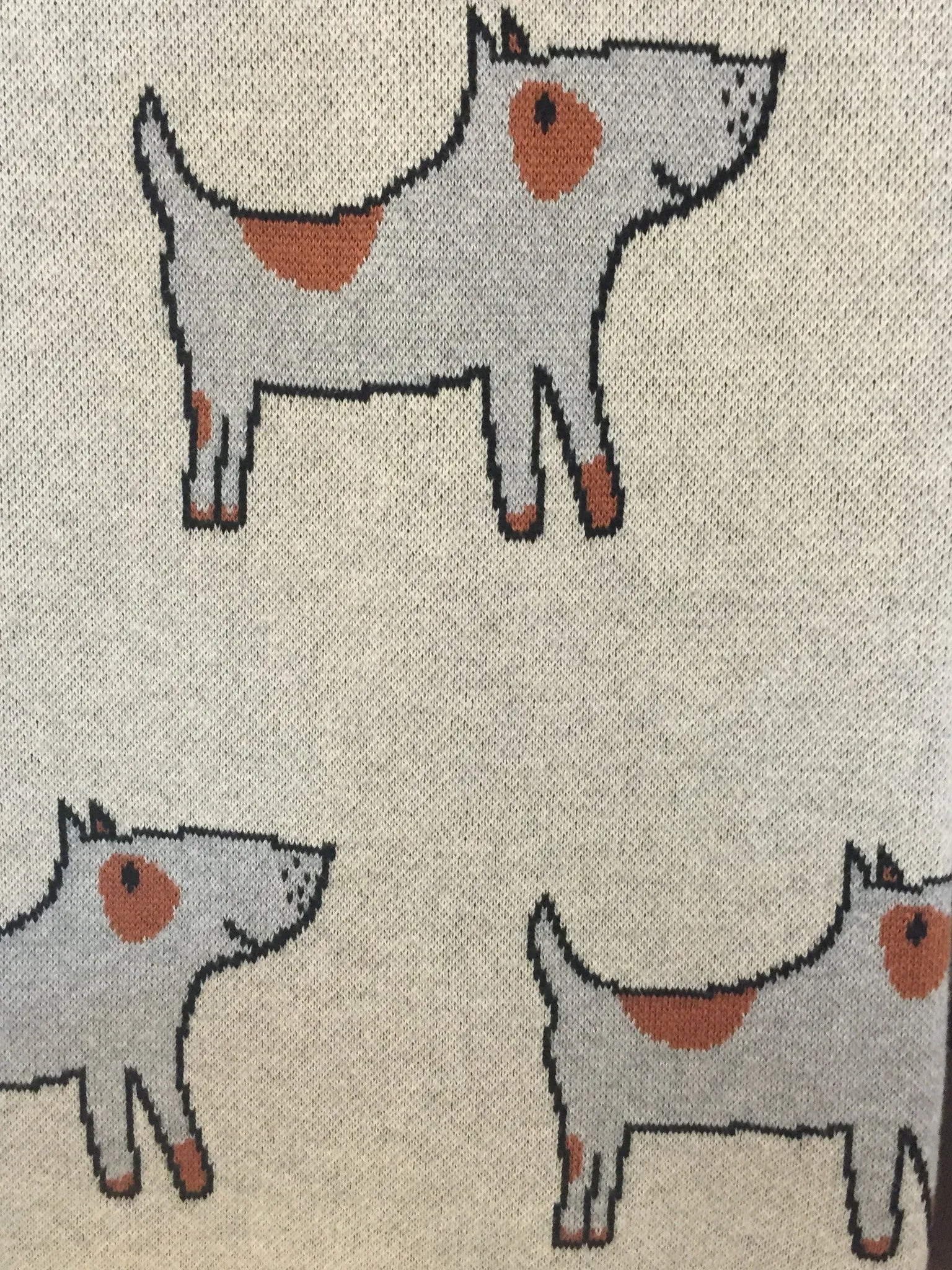 Jack the Dog Cotton Knit Nursery Pram Blanket