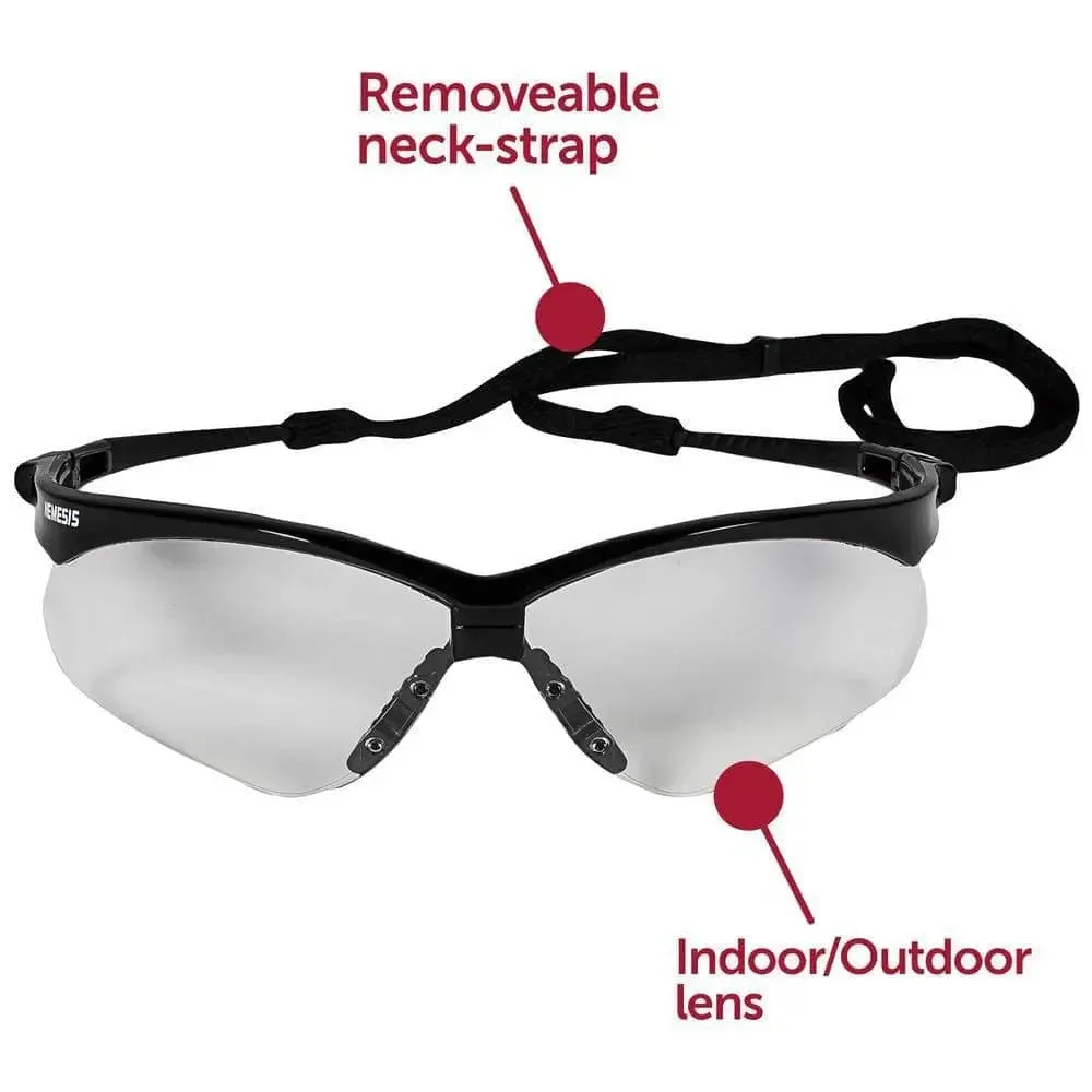 JACKSON SAFETY - V30 Nemesis Safety Eyewear, Indoor Outdoor/Black