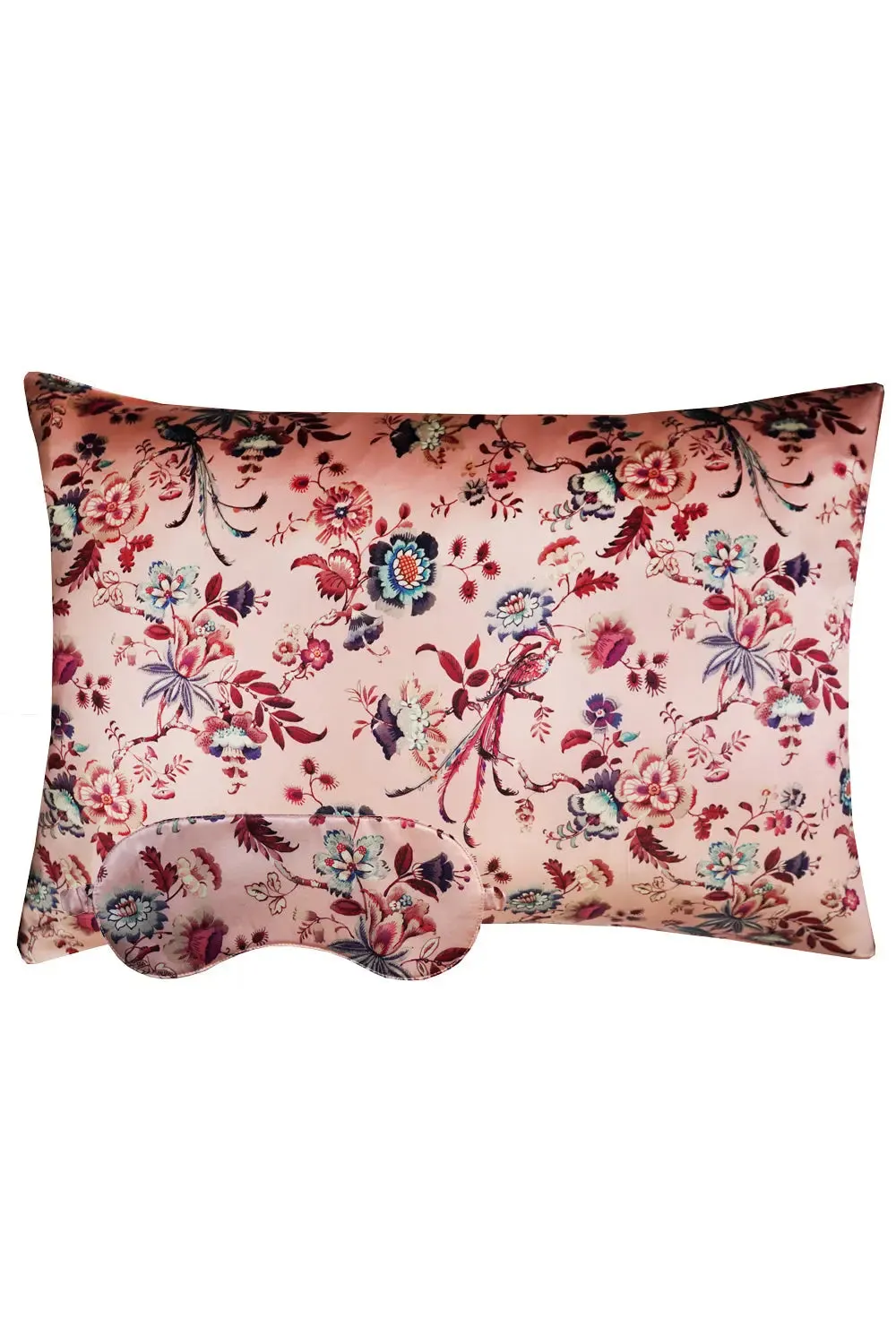 JANNAH PINK Liberty Silk Eye Mask & Pillowcase Gift Set