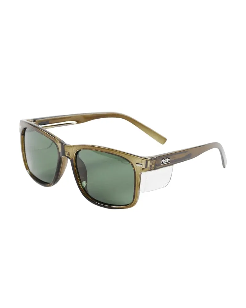 Kenneth Polarised Safety Glasses - Olive