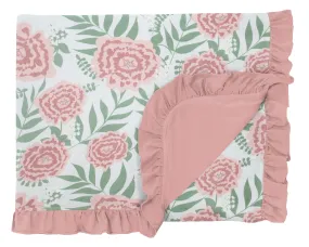 KicKee Pants Fresh Air Florist Ruffle Toddler Blanket