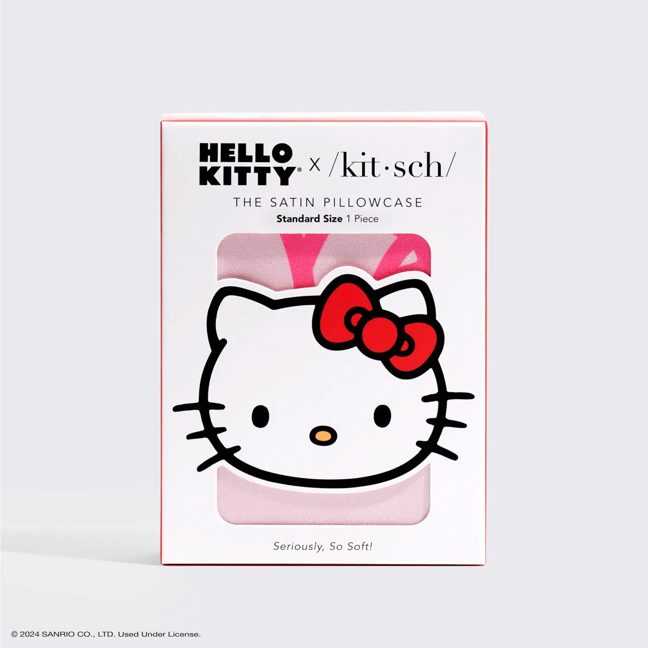 Kitsch x Hello Kitty Satin Pillowcase - Pink Hello Kitty Faces