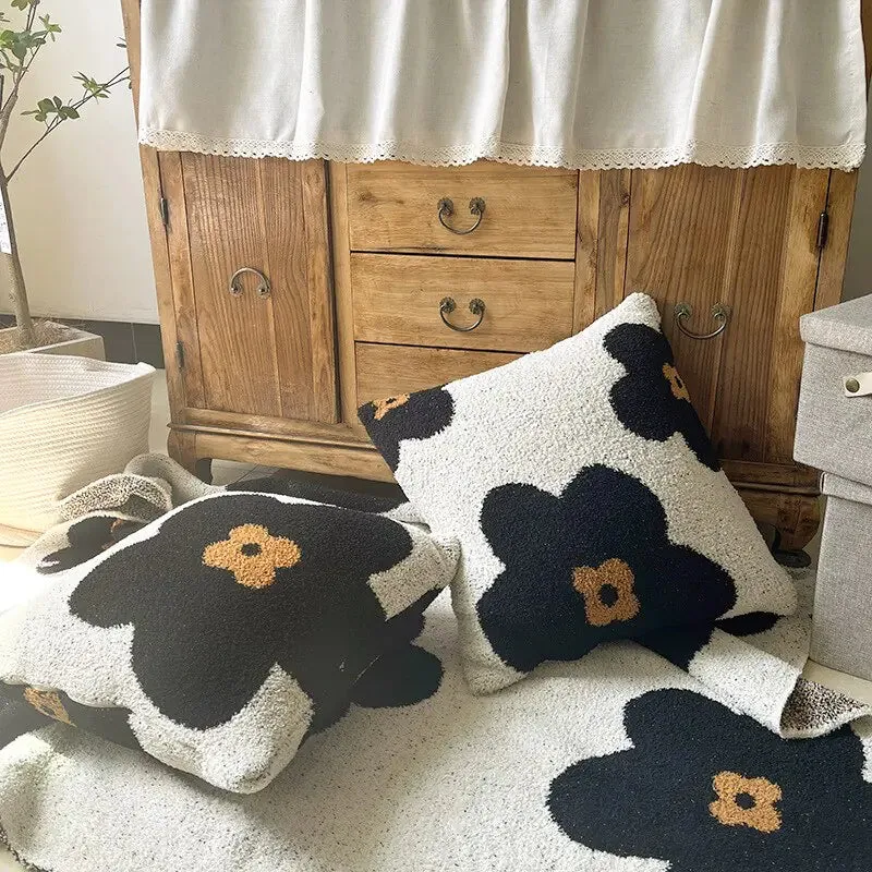 Korean Sunflower Velvet Knitted Blanket