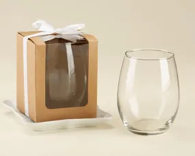 Kraft 15 oz. Stemless Wine Glass Box (Set of 12)