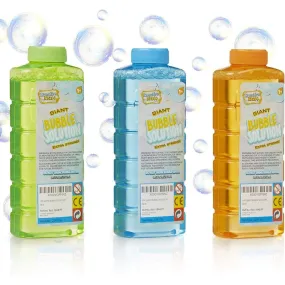 KreativeKraft Pack of 3 Bubble Solution Liquid Extra Strong Fun Party Game (750ml TOTAL)