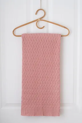 Kute Cuddles - Knit Baby Blanket - Faith Dusty Rose